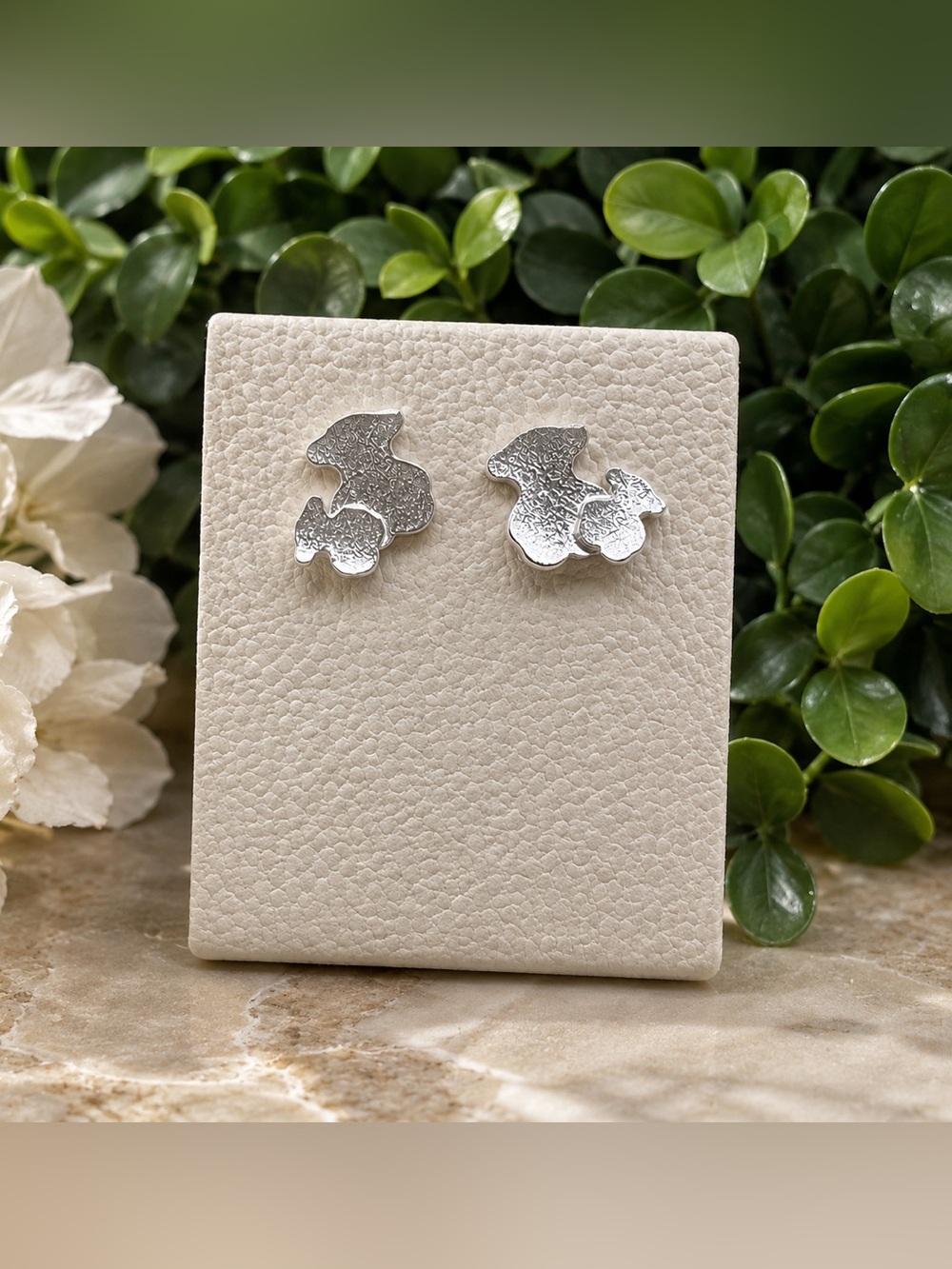 Bear - Earrings sterling silver 925 Push